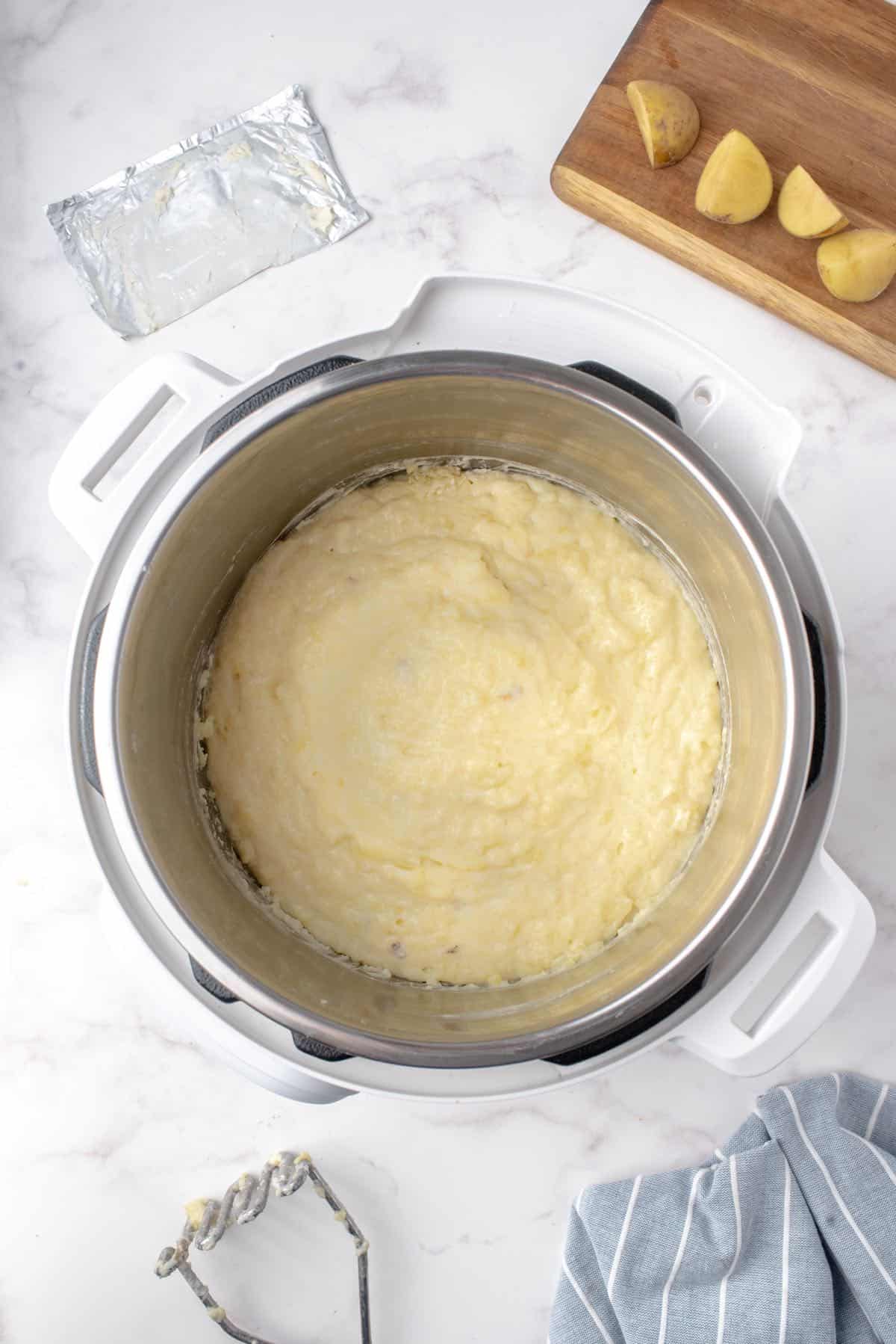 No drain mashed potatoes in the Instant Pot.