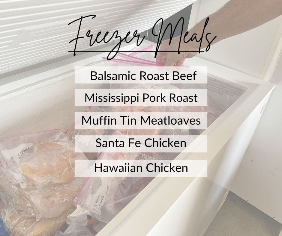 Freezer Meals as part of harvest prep.