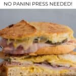 Make this easy Cuban sandwich at home with ham, pork, Swiss cheese, pickles, and mustard. Pressed until golden and melty, perfect for weeknight dinners or hearty lunches.