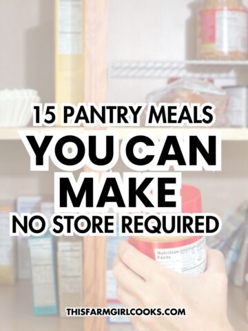 15 pantry meals you can make without going to the store.