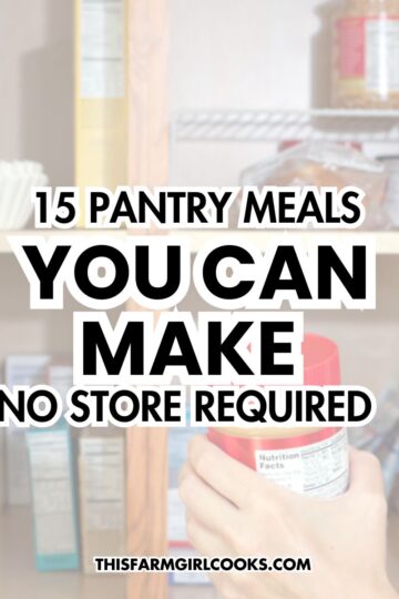 15 pantry meals you can make without going to the store.