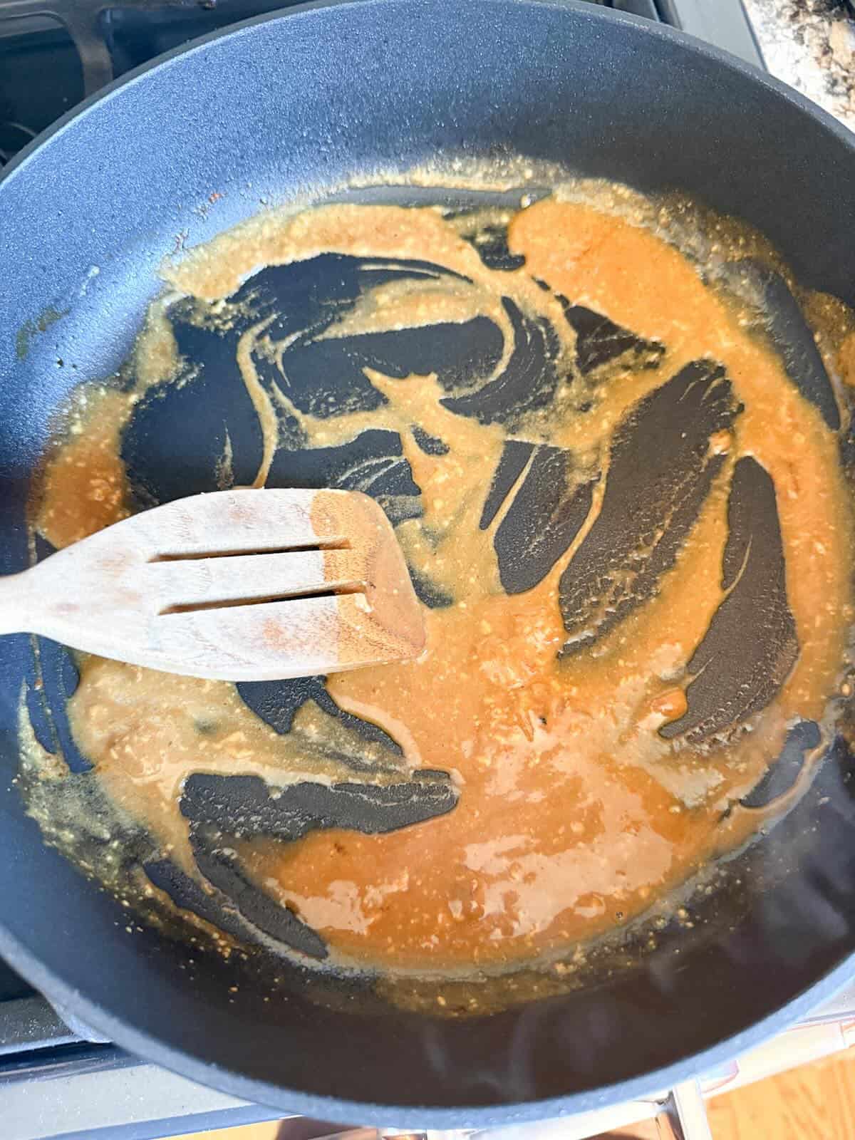 A Dijon pan sauce for skillet chicken cordon bleu.