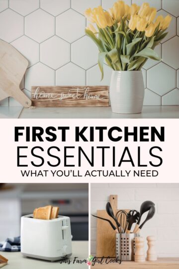Kitchen essentials list that you need for your first apartment.