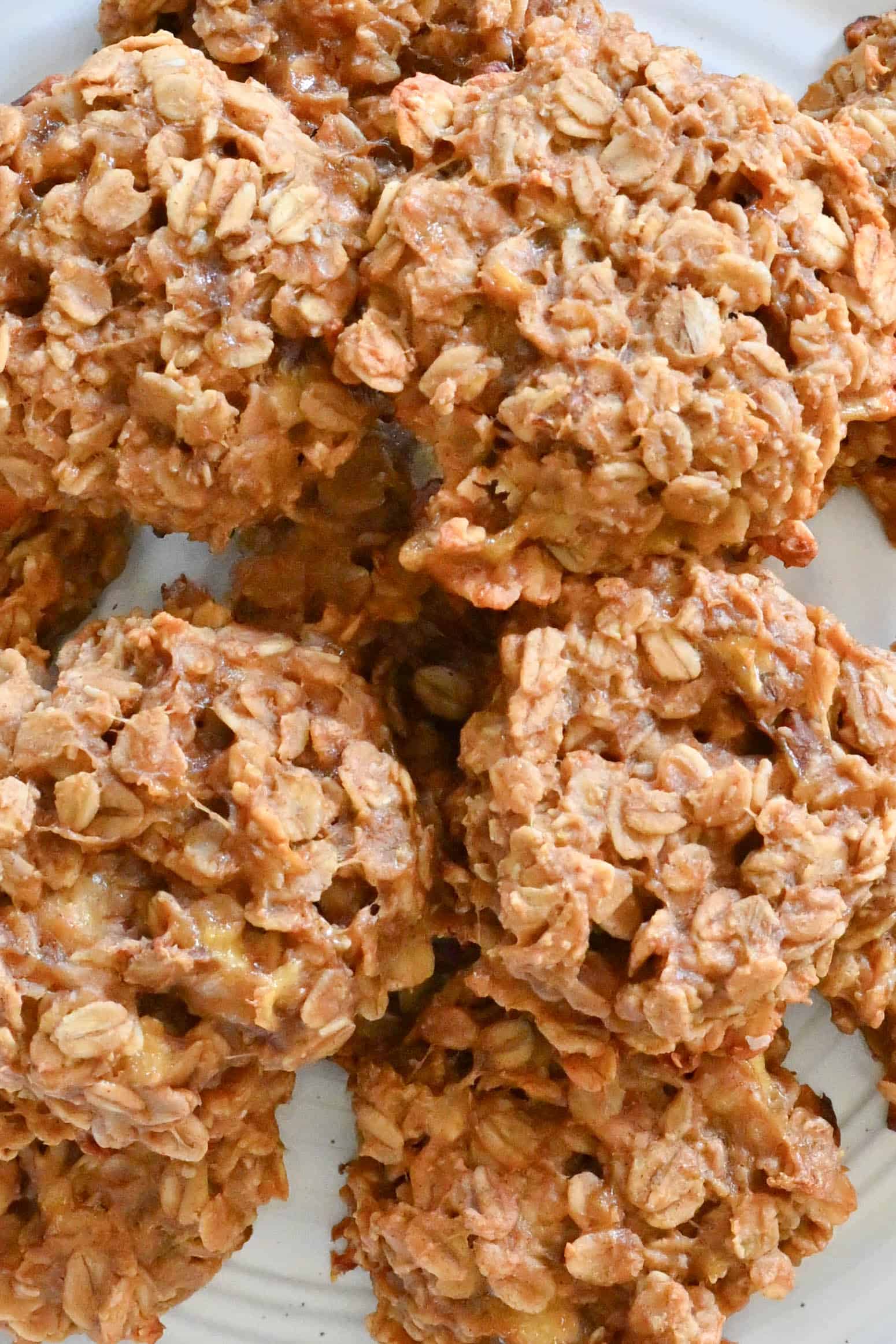 Easy banana breakfast cookies made with oats, peanut butter, and ripe bananas.