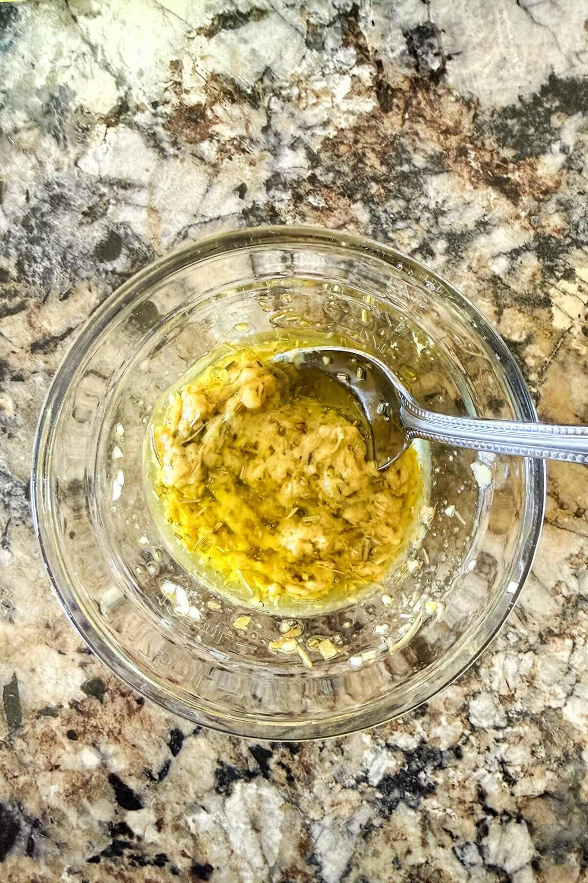 An easy marinade made with Dijon mustard, oil and dried herbs.