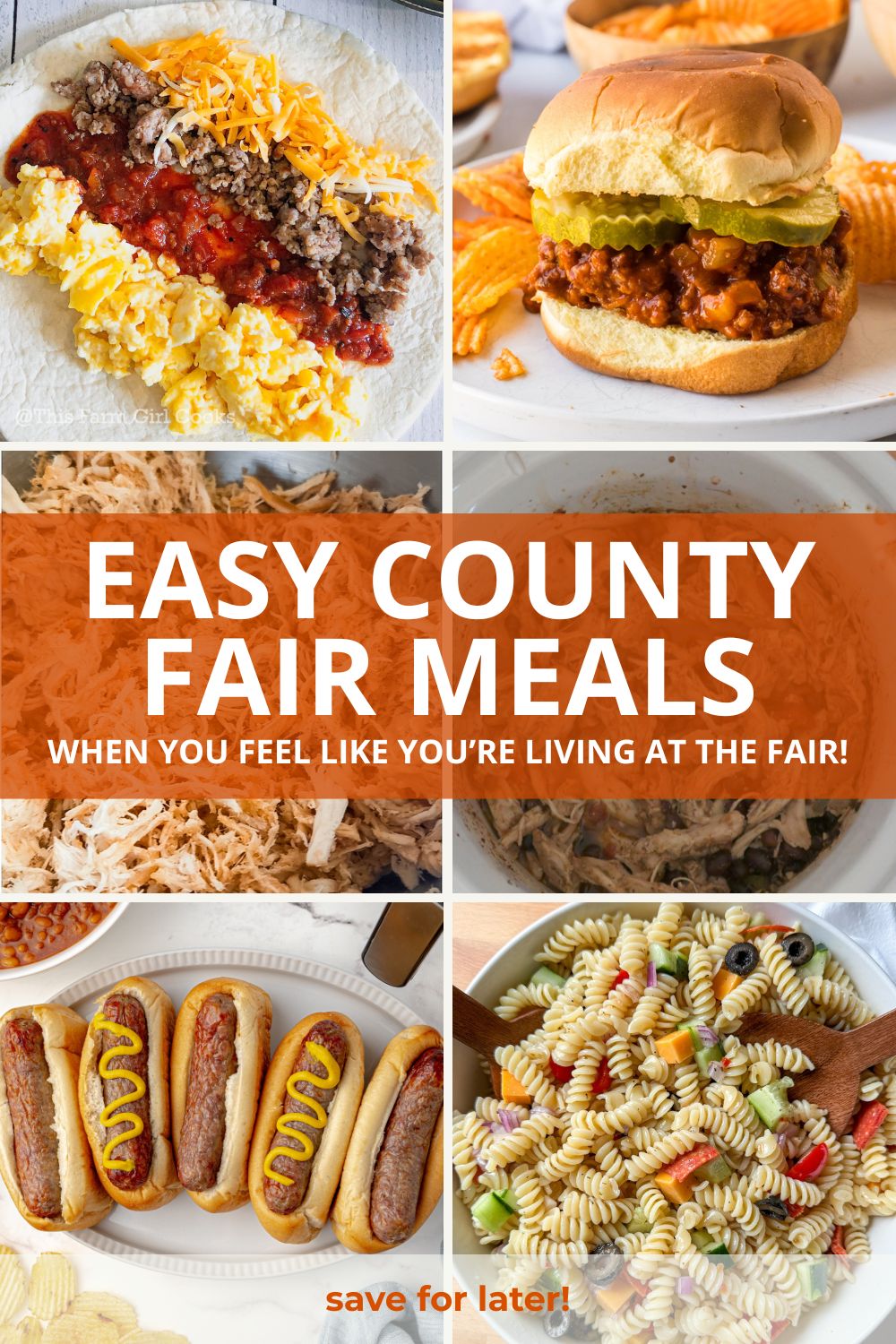 Recipe to cook for county fairs.