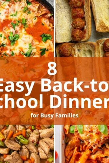 Dinner ideas for back to school time for families.